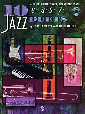 Illustration de 10 Easy jazz duets (2 flûtes ou 2 violons ou 2 instruments en ut)