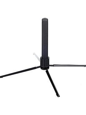 Illustration de STAND DE FLUTE TRAVERSIERE noir, 4 pieds repliables (fabrication allemande)