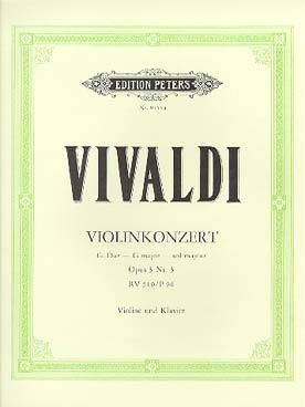 Illustration vivaldi concerto op.  3/ 3 rv310 (pe)