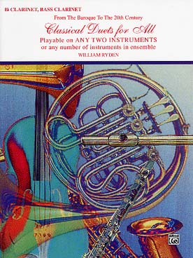 Illustration de CLASSICAL DUETS FOR ALL, du baroque au 20e siècle (tr. W. Ryden) : Verdi, Brahms, Mozart, Purcell, Albéniz...