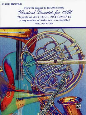 Illustration de CLASSICAL QUARTETS FOR ALL, du baroque au 20e siècle (tr. W. Ryden) : Schubert, Byrd, Joplin, Moussorgsky...