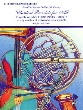 Illustration de CLASSICAL QUARTETS FOR ALL, du baroque au 20e siècle (tr. W. Ryden) : Schubert, Schubert, Byrd, Joplin, Moussorgsky...