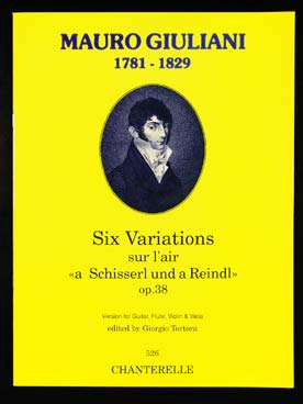 Illustration de 6 Variations sur "a Schisserl und a Reidl" op. 38 - pour guitare, flûte, violon et alto