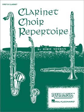 Illustration de Clarinet choir repertoire (3 clar. si b, clarinette alto et clarinette basse). - parties séparées