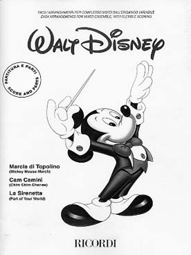 Illustration de DISNEY : Arrangements faciles (Mickey, Mary Poppins et la Petite Sirène) pour 4 à 7 instruments et piano
