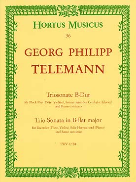 Illustration telemann triosonate en si b maj