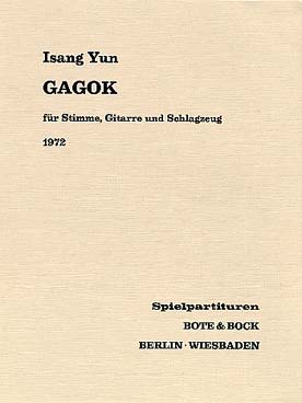Illustration de Gagok pour guitare, percussion et voix