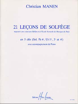 Illustration de 21 Leçons de solfège en 5 clés a/a (imposées à Bellan et à l'ENM)