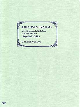 Illustration de 4 Lieder sur des textes de Klaus Groth Cycle "Regenlied"