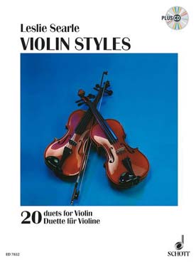 Illustration de Violin styles : 20 duos avec CD d'accompagnement