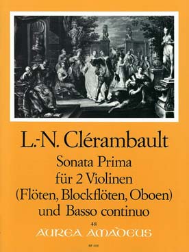Illustration de Sonata prima pour 2 violons et basse continue