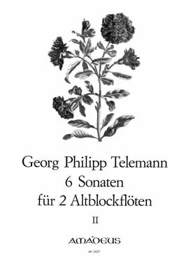 Illustration de Sonates op. 2 pour 2 flûtes à bec alto - Vol. 2 : N° 4 à 6