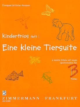 Illustration de Kindertrios Vol. 1 : 6 morceaux avec nouveaux modes de jeux pour 3 flûtes