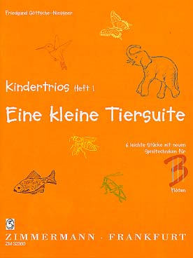 Illustration de Kindertrios Vol. 1 : 6 morceaux avec nouveaux modes de jeux pour 3 flûtes