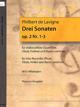 Illustration de 6 Sonates op. 2 (flûte à bec alto) - Vol. 1 : La Baussan, La d'Agut, La Dubois