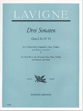 Illustration de 6 Sonates op. 2 (flûte à bec alto) - Vol. 2 : La Beaumont, La Persan, La Simianne