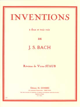 Illustration de Inventions à 2 et 3 voix BWV 772-801 - éd. Combre, rév. Staub