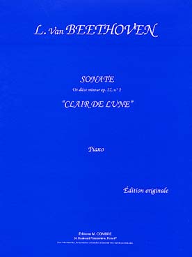 Illustration de Sonate N° 14 op. 27/2 en do # m "Clair de lune" - éd. Combre