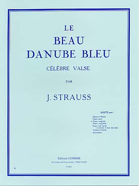 Illustration de Le Beau Danube bleu op. 314 - éd. Combre, version originale