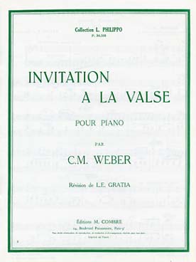 Illustration de Invitation à la valse op. 65 en ré b M - éd. Combre (version originale)