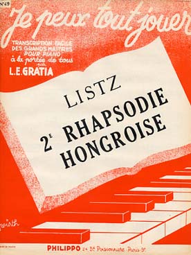 Illustration de Rhapsodie hongroise N° 2 (tr. facile de Gratia)
