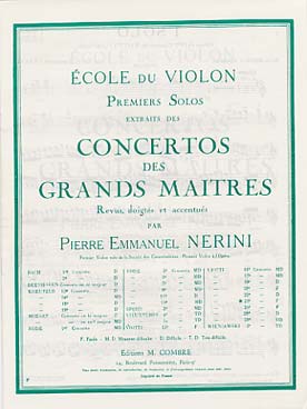 Illustration de 1er Solo du Concerto N° 23 en sol M - éd. Combre, rév. Nérini
