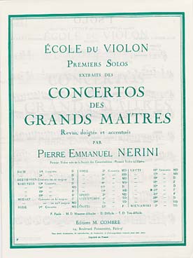 Illustration de 1er Solo du Concerto N° 23 en sol M - éd. Combre, rév. Nérini