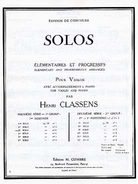 Illustration de Solos élémentaires et progressifs - 3e Solo op. 69/3 (1re position)