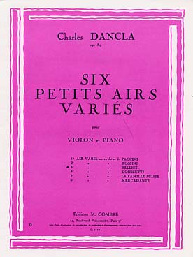 Illustration dancla air varie op. 89/3 theme bellini