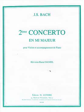 Illustration de Concerto BWV 1042 en mi M - éd. Combre (rév. Daniel)