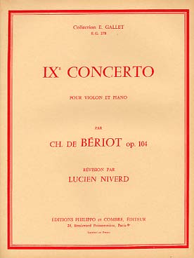 Illustration beriot concerto n° 9 op. 104 en la min