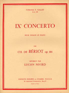 Illustration de Concerto N° 9 op. 104 en la m - éd. Combre