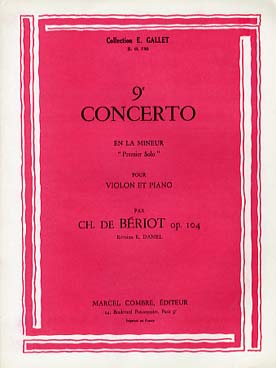 Illustration de 1er Solo du Concerto N° 9 op 104 en la m - éd. Combre (Daniel)
