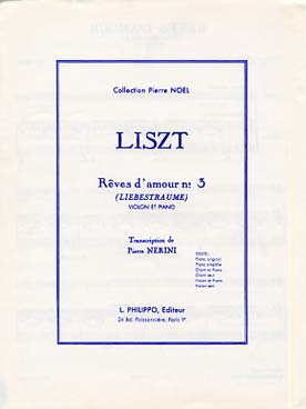 Illustration liszt reve d'amour