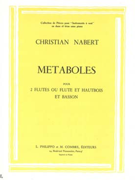 Illustration de 2 Metaboles pour 2 flûtes traversières (ou flûte et hautbois) et basson