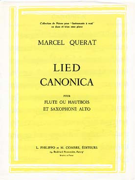 Illustration de Lied-canonica pour flûte ou hautbois et saxophone