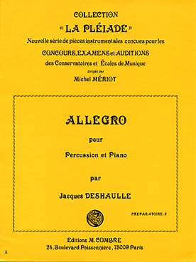 Illustration de Allegro pour percussion et piano