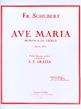 Illustration de Ave Maria op. 52 N° 2 voix moyenne - la b Maj