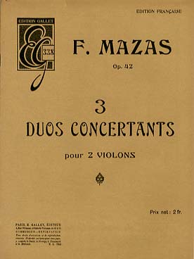 Illustration mazas 3 duos concertants pour 2 violons