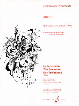 Illustration de Artou pour caisse claire, cymbale et piano