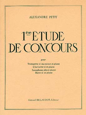Illustration de Étude de concours N° 1 pour trompette ou cornet ou clarinette ou saxophone ou basse et piano