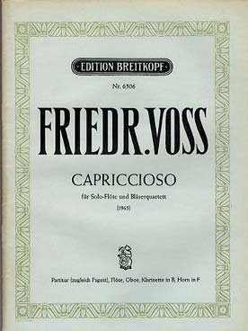 Illustration de Capriccioso pour flûte solo, hautbois, clarinette, cor et basson   