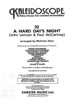 Illustration de KALEIDOSCOPE : musique facile d'ensemble variable pour tous instruments - N° 32 : LENNON/McCARTNEY A hard day's