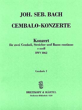 Illustration de Concerto BWV 1062 Partie clavecin 1