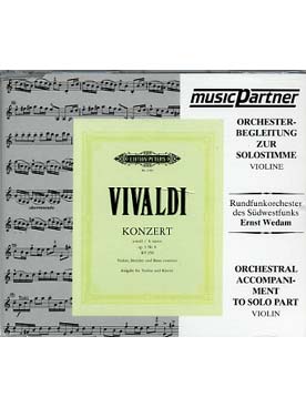 Illustration vivaldi concerto op.  3/ 6 rv356 la min