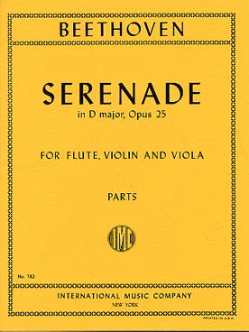 Illustration de Sérénade op. 25 en ré M pour flûte,  violon et alto