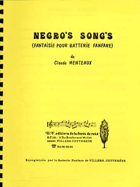 Illustration de Negro's song's, fantaisie pour batterie fanfare