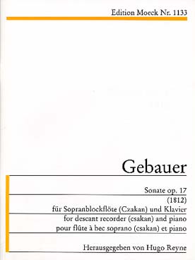 Illustration de Sonate op. 17 pour flûte à bec soprano