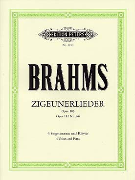 Illustration de Zigeunerlieder op. 103 et 112 pour 4 voix SATB et piano - conducteur