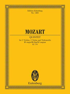 Illustration de Quintette à cordes K 174 en sib M
